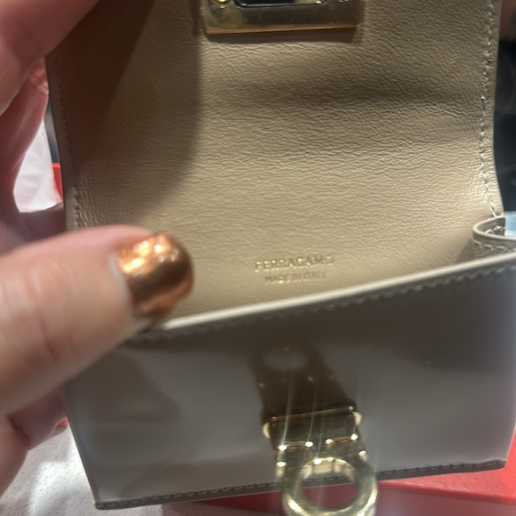 Salvatore Ferragamo Mini Card Wallet in Buff Color - Picture 4 of 6